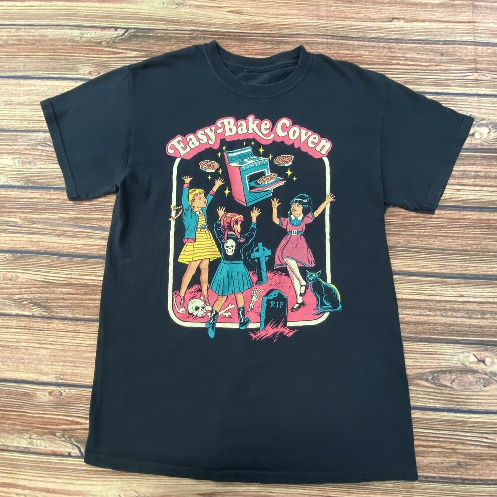 Easy Bake Coven Shirt Sz M Black Short Sleeve Halloween Gothic 90s Nostalgia